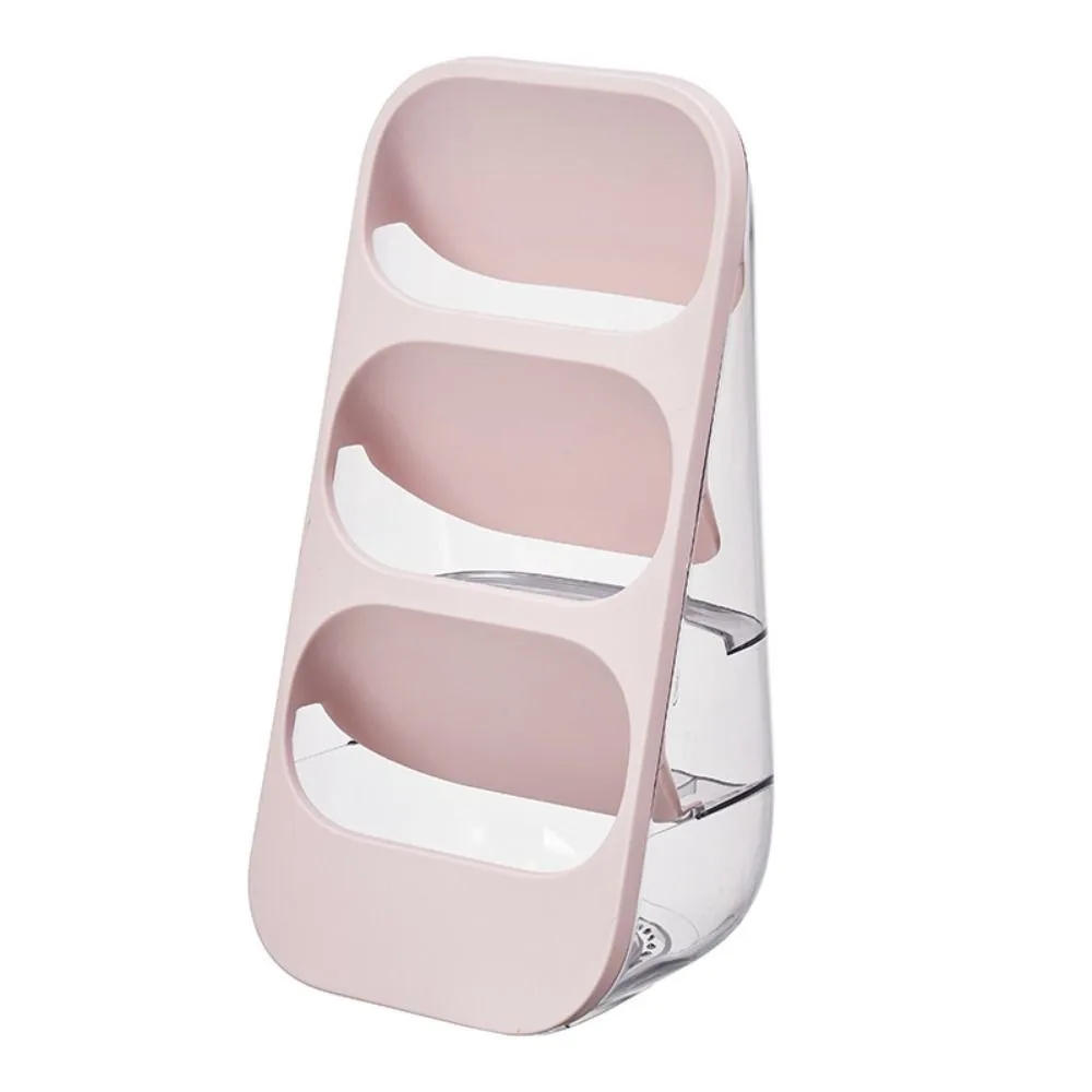 

3Layer Tilt Insert Cutlery Cage Divided Space-saving Kitchen Desk Organizer Durable with Draining Holes Storage Utensil Holder