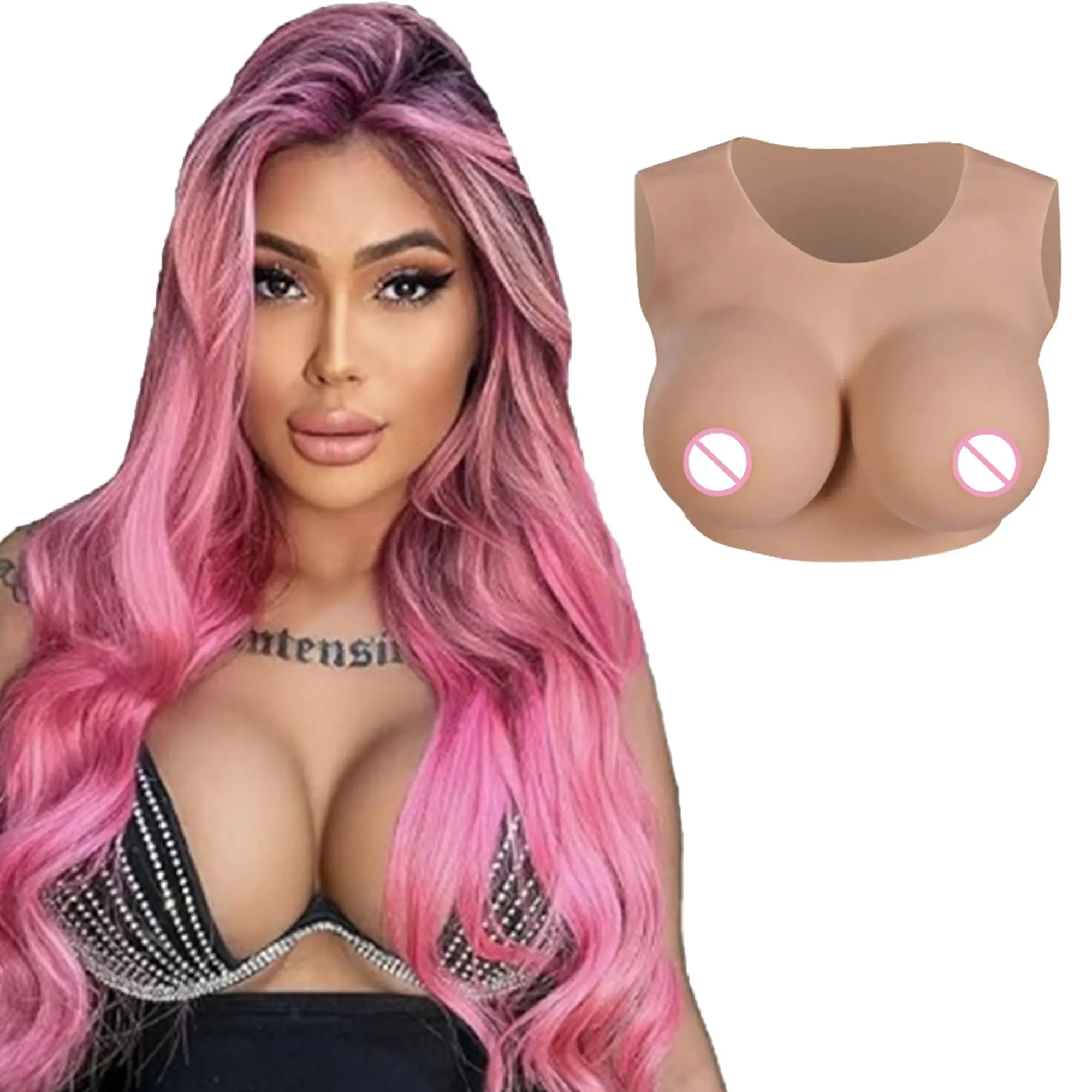 

Fake Boobs Fake Breasts Silicone Breastplate Breast Forms For Crossdresser Cosplay Transgender C-G Cup