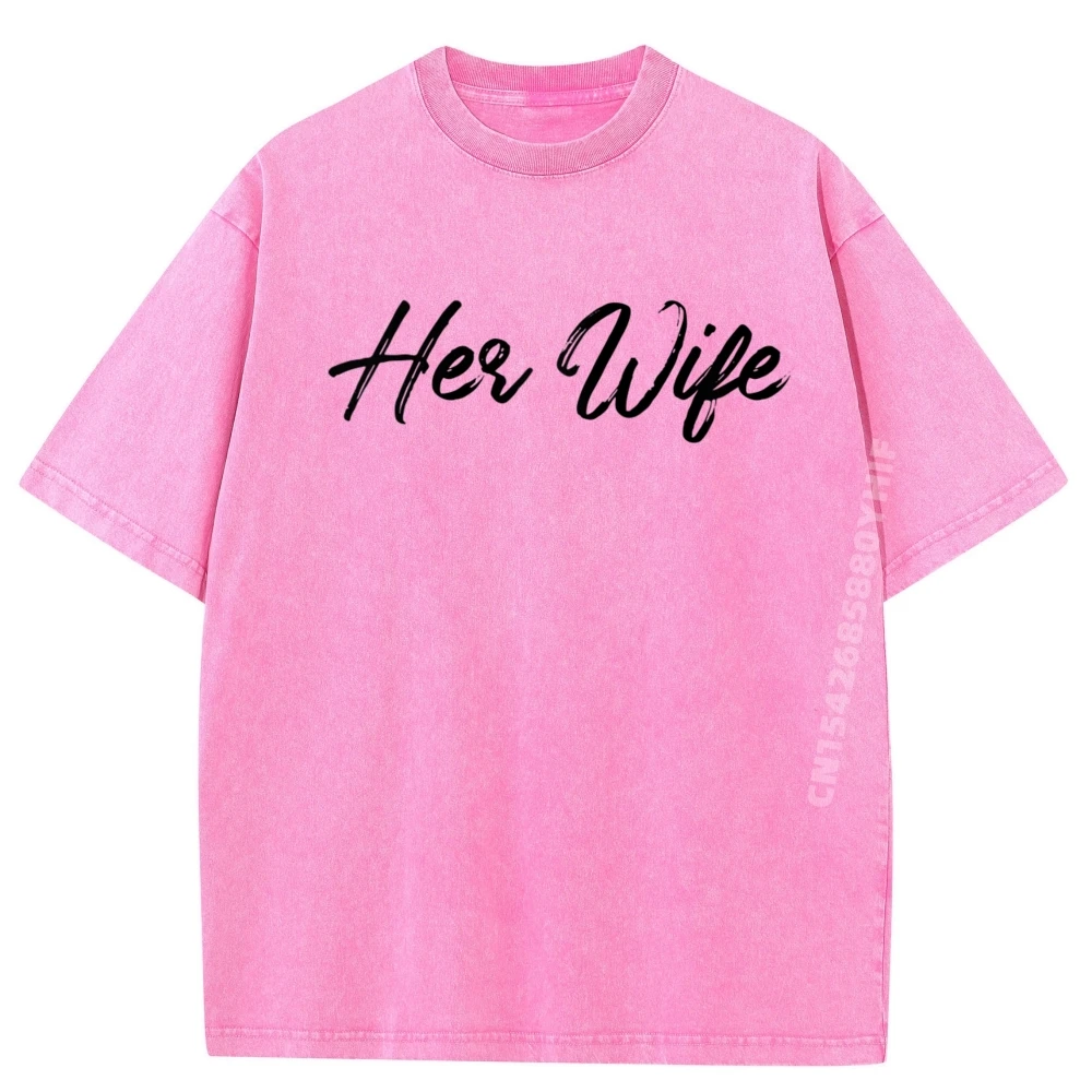 

Ее жена, минималистичная лесбийская гордость, черная рубашка реглан с надписью, футболки с графическим рисунком, мужские футболки, мягкая стираная одежда