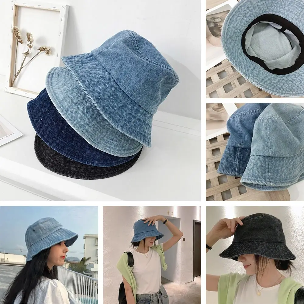 Neue Unisex-Baumwoll-Fischerhüte in Unifarben, Sommer-Sonnenschutz-Panamahut, Mehrfarbiger Stoff-Sonnenhut
