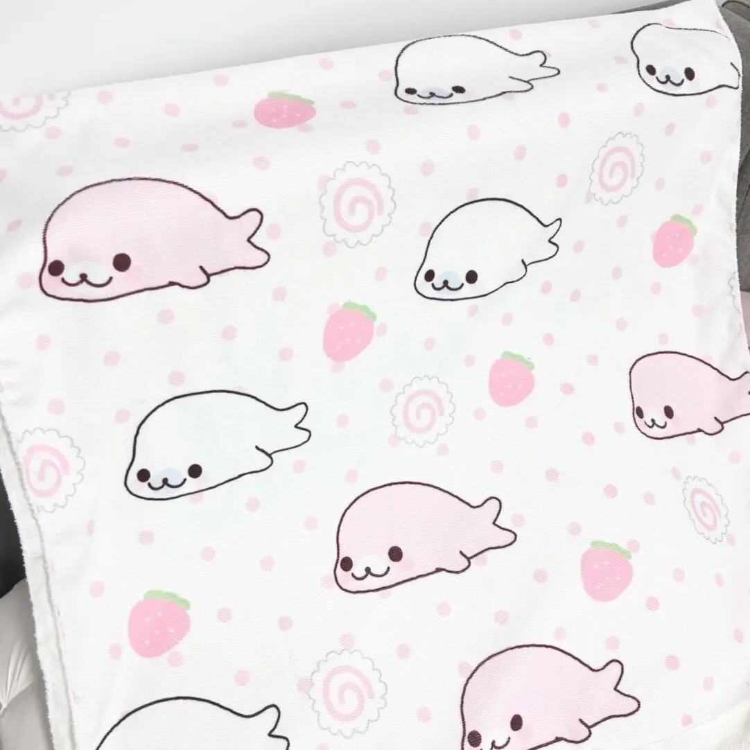 Sesame baby seal cute bed blanket flannel sherpa dormitory nap sofa autumn and winter warm blanket
