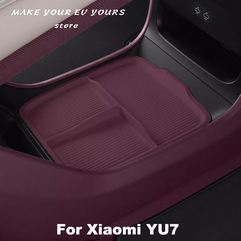 

Для Xiaomi YU7 2025 2026, нижний центральный ящик для хранения автомобиля, коврик для хранения, защитный коврик, товары для интерьера, автоаксессуары