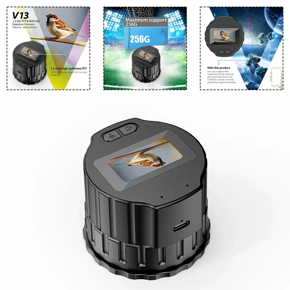 

WiFi Telescope Camera Eyepiece 1080P FHD High-Definition Electronic Eyepiece Camerafor Astrophotography & Bird Watching