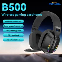 MZYJBL B500 RGB auriculares inalámbricos para juegos Bluetooth 5,4 estéreo bajo sonido reducción de ruido auriculares para deportes 60H de reproducción