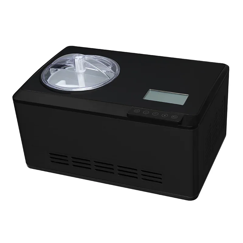 

Black 2L Soft Serve Gelato Ice Cream Maker with Compressor Machine for Home Mini Electric Automatic Dairy Notebook 180