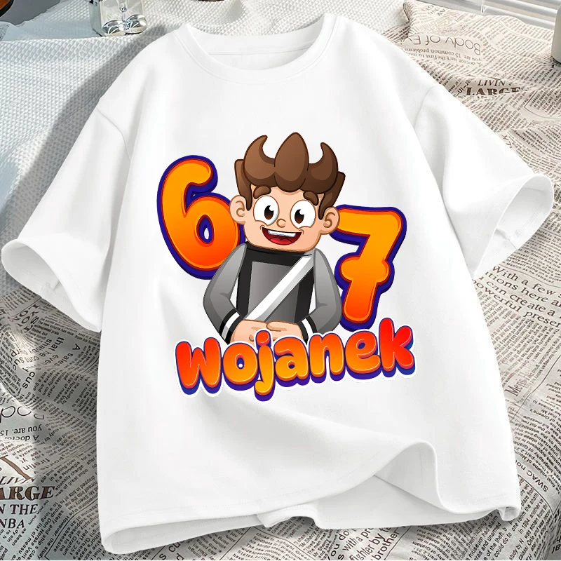 Wojans Team T-shirt Adult Short Sleeve Clothes Anime Printed Cotton Trendy Casual Tops Men Women New Tee Summer Cool T-shirts