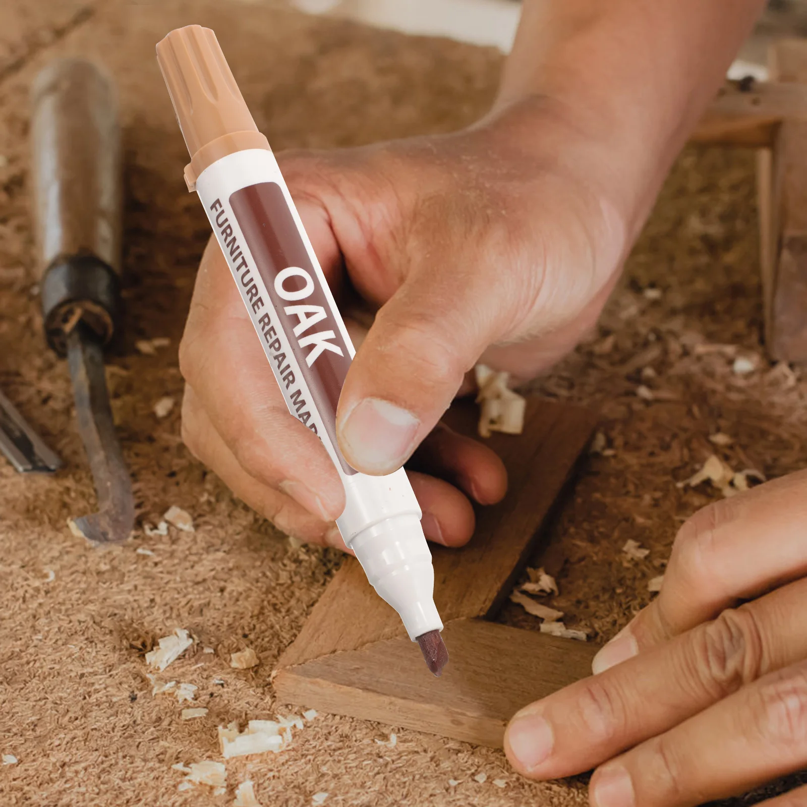 

1Set Home Furniture Markers Touch Up White Paint Pen Fast Dry Strong Coverage Multi Surface Use Wood Floor Repair Marker