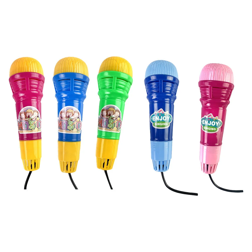 

Microphone Pretend Play Prop Fake Microphone Kids Enlightening Educational Toys Simulated Echo Microphones(Random Color)