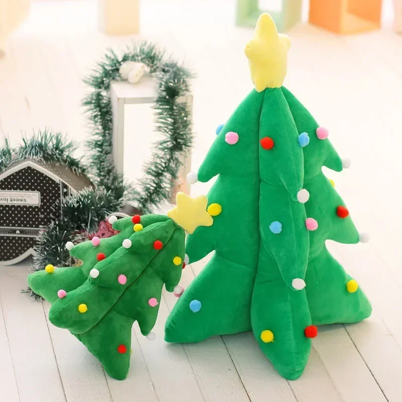 Big size 115cm Christmas tree Stuffed Plush Toy Soft pillow cushion home decoration Santa Claus Presents kids baby gift