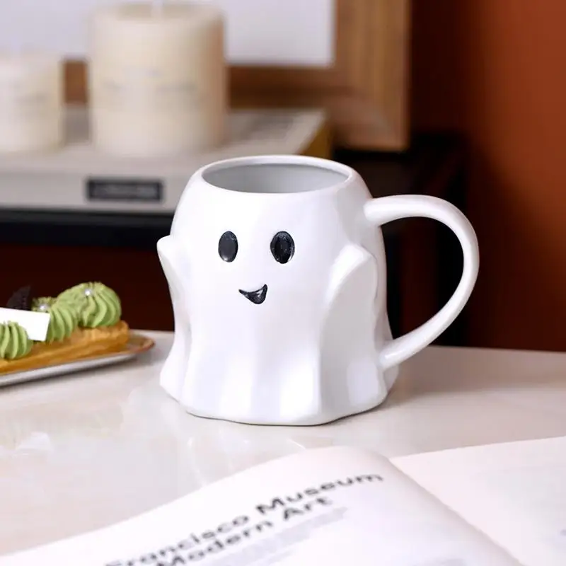 Ceramic Ghost Mug Halloween Mug Cute Ghostface Coffee Cup with Handle Perfect for Easter Decor and Best Gifts for Coffee Lover