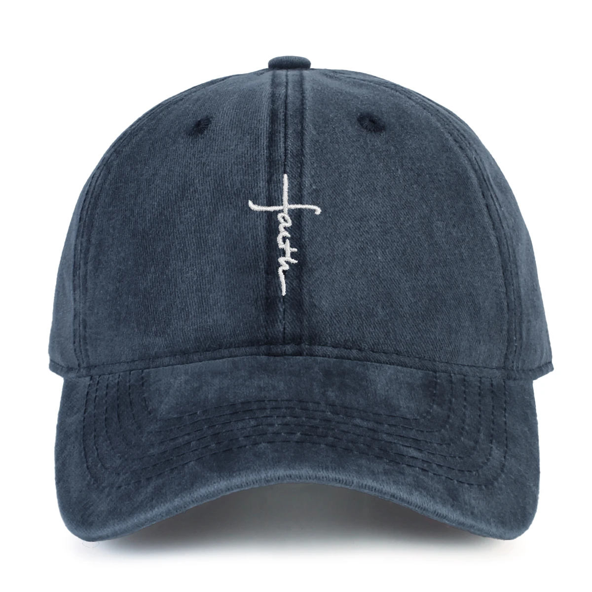 قبعة بيسبول قطنية مطرزة من فيث كروس، أزياء للجنسين، قبعة للأب القديم، حزام واقي من الشمس قابل للتعديل