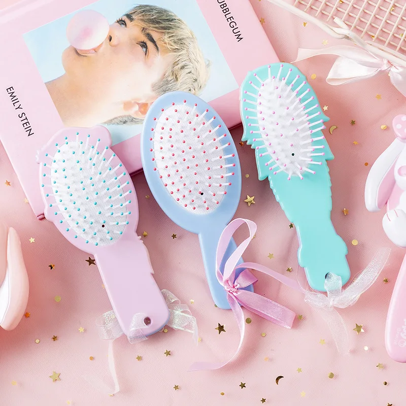 Disney Princess Air Cushion Combs Snow White Frozen Elsa Ariel Elastic Massage Comb Kids Girls Hairdressing Tool Birthday Gifts