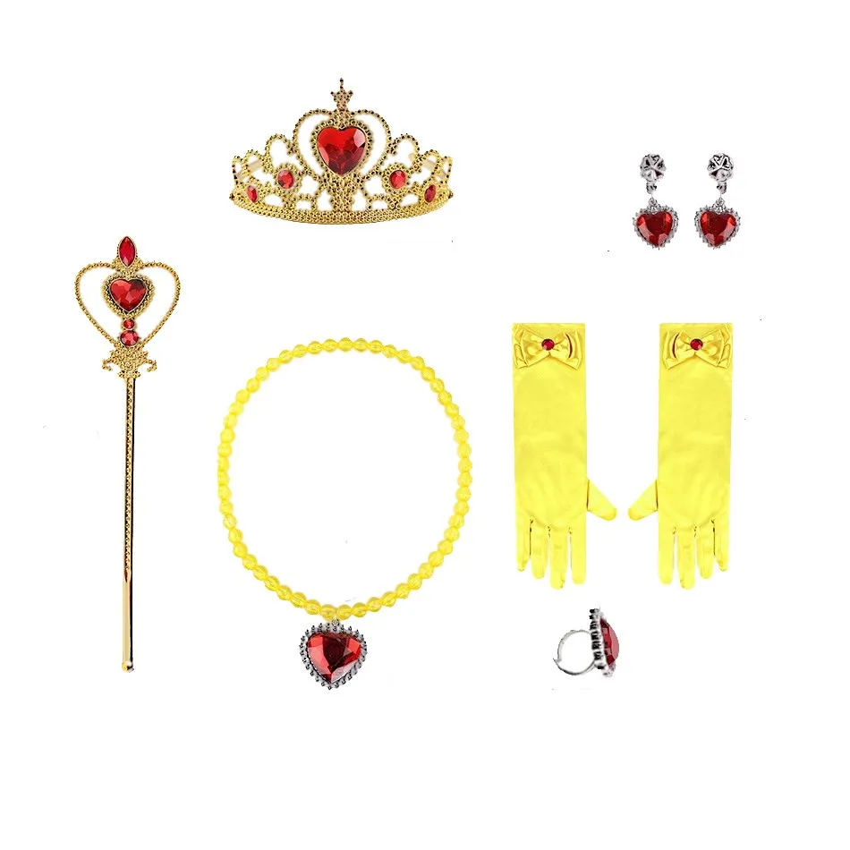 Set di accessori per ragazze Elsa Anna guanti bacchetta corona gioielli principessa giochi di ruolo accessori per regina del ghiaccio gioielli per