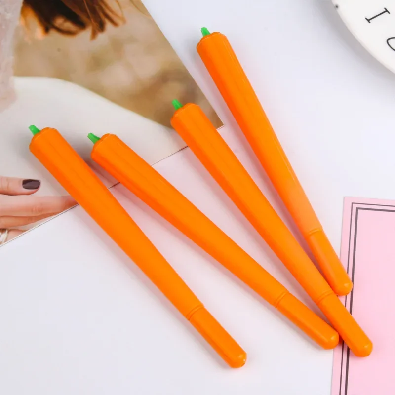 50PCS Creative Stationery Pumpkin Gel Pen Cute Student Cartoon Water Pen Simulation Vegetable Office Kawaii  Supplies Gel Pens