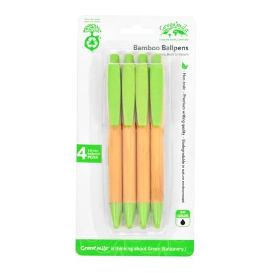 

1.0mm Ballpoint Pens Durable Premium Writing Quality for School Home Daily Use Pack of 4