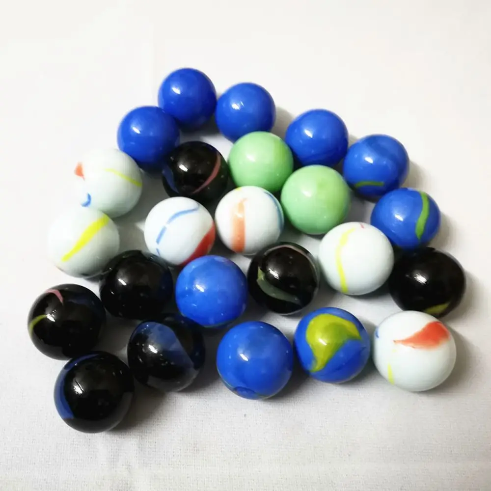 Giochi di biglie Perline di marmo rotonde Sfera di vetro da 16 mm Pat Toys Perline di macchina Perle di vetro Marmo solido Biglie di vetro Sfera di vetro