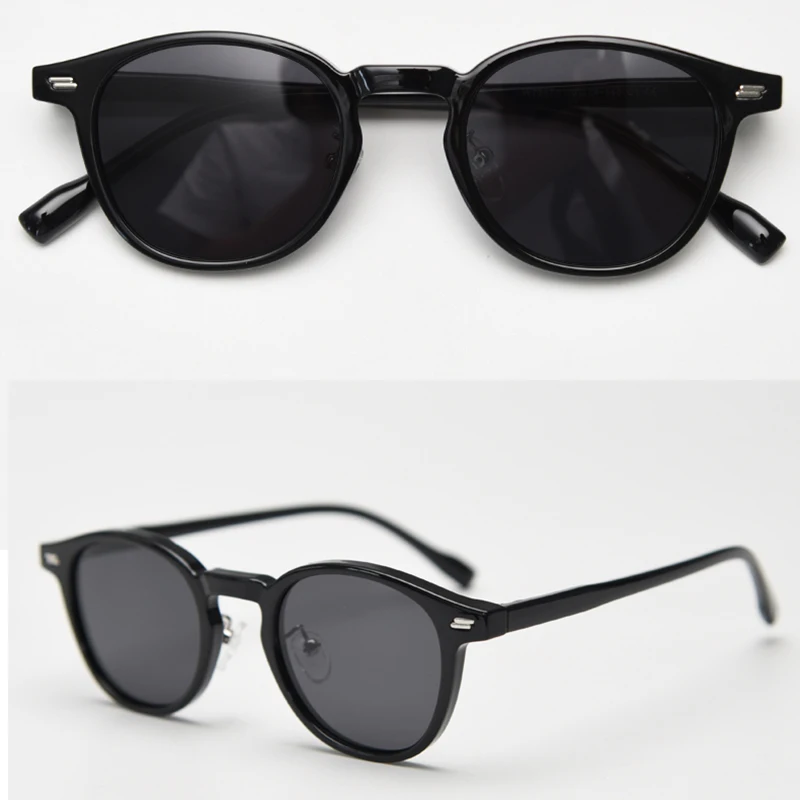 Kachawoo Damen-Sonnenbrille, rund, polarisiert, blau, grau, schwarz, Retro-Sonnenbrille, Herren-Accessoires, leichter TR90-Rahmen, Geburtstagsgeschenk – Detail 7