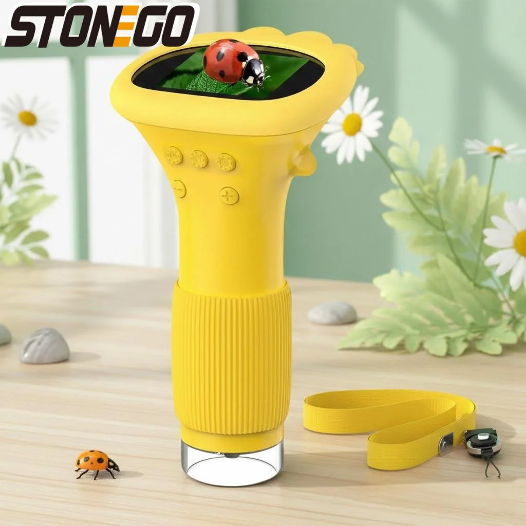 

Portable 1000X HD Electronic Magnifier IPS Screen 8 LED Lights Real Time Imaging Kids Adults Microscope Optical Tool