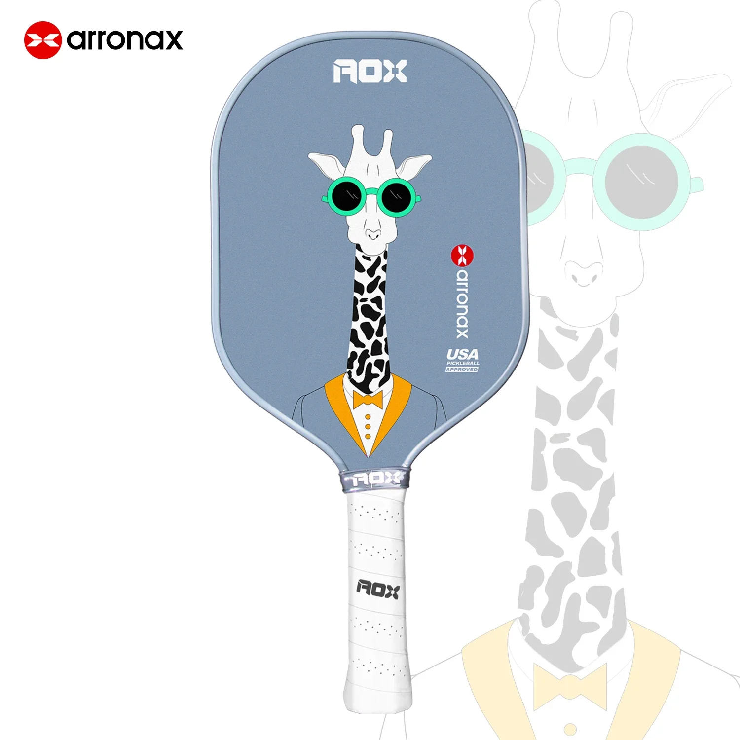 Arronax Kid Pickleball Paddle Giraffe Pattern 13mm Pickleball Rackets Lightweight Honeycomb Core Pickleball Gifts for Children