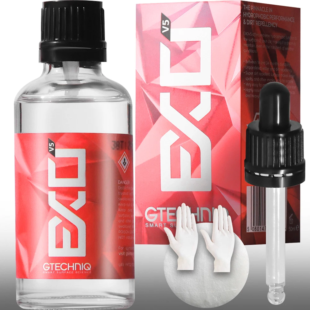 

Gtechniq EXO Сверхпрочное гидрофобное покрытие V5 Защитите краску добавить глянцевый отпугиватель загрязнений, устойчив к химическому языку.