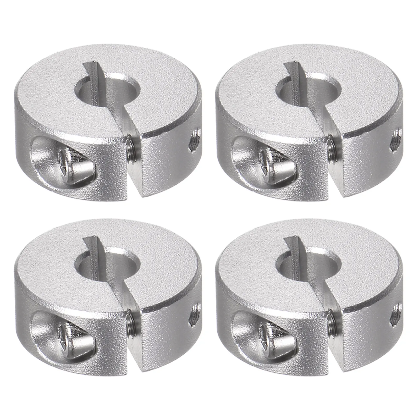 4Pcs Shaft Collar 6-35mm Bore Aluminum Alloy Set Screw Split Clamp-On Collars for Wheel Barrow Axle Gearbox Assemblies Machine