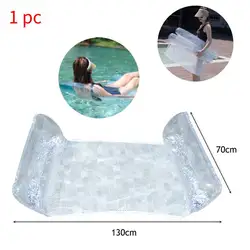 Water Hammock Recliner Portable Inflatable Floating Swimming Mattress Foldable With Sequins Swimming Pool Accessories