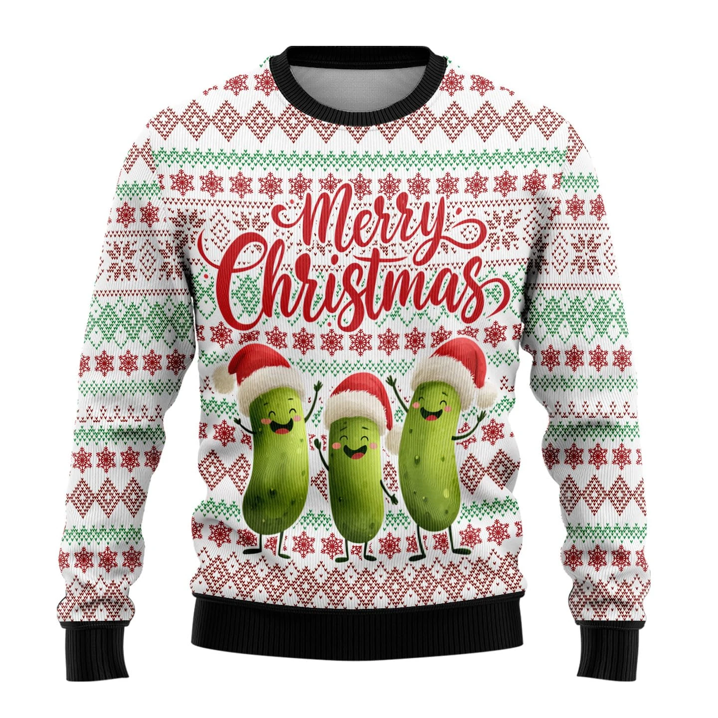 面白い漫画ピクルスパーティー醜いクリスマスセーター女性男性服原宿ファッションメンズスウェットシャツホリデージャンパーセーター