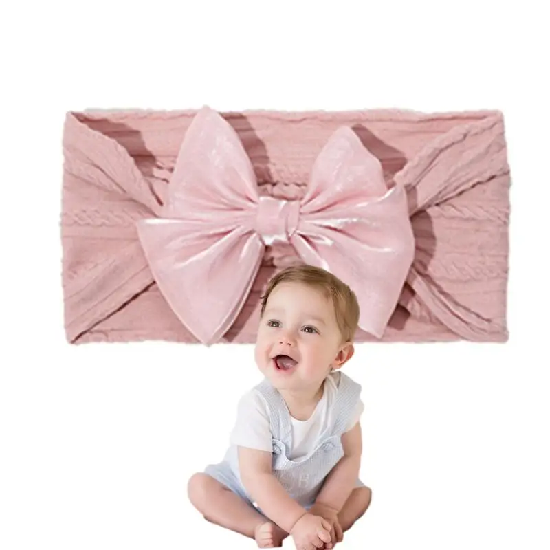 

Baby Headbands Bows High-Elastic Cute Bows Head Wrap Stretchy Knot Headbands With Hair Bows Soft Hairbands Girls Hair