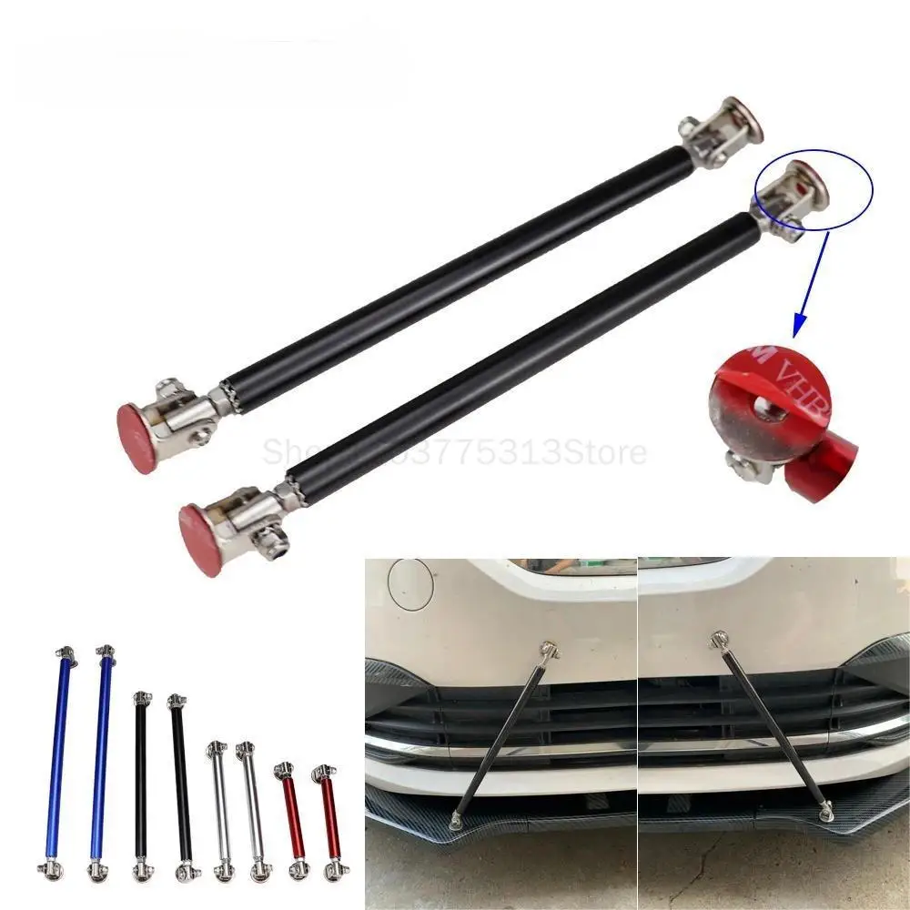 100mm/150mm/200mm Car Universal Adjustable Front Rear Bumper Lip Splitter Rod Strut Tie Bar Adhensive Support Kit Accessories