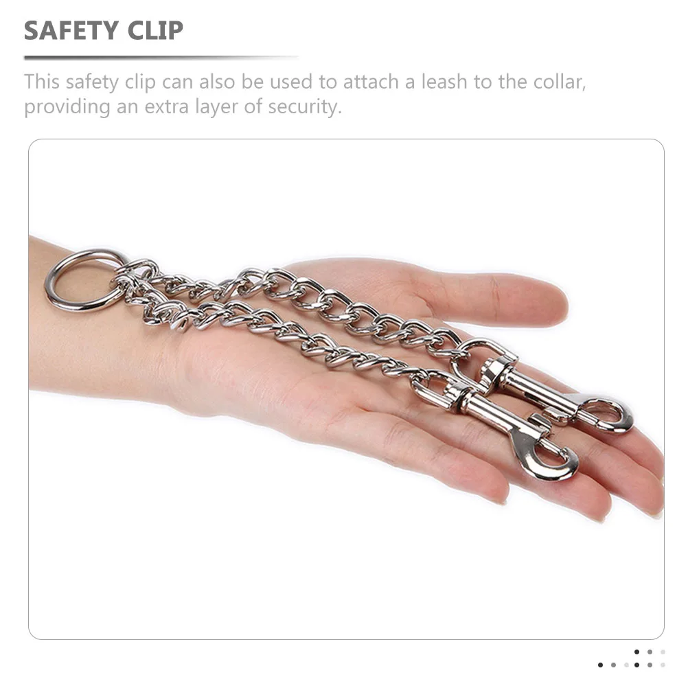 

2Pcs Connector Heavy Duty Metal Safety Clip for Pet Chain Compatible Harness Buckle Easy Clean Durable