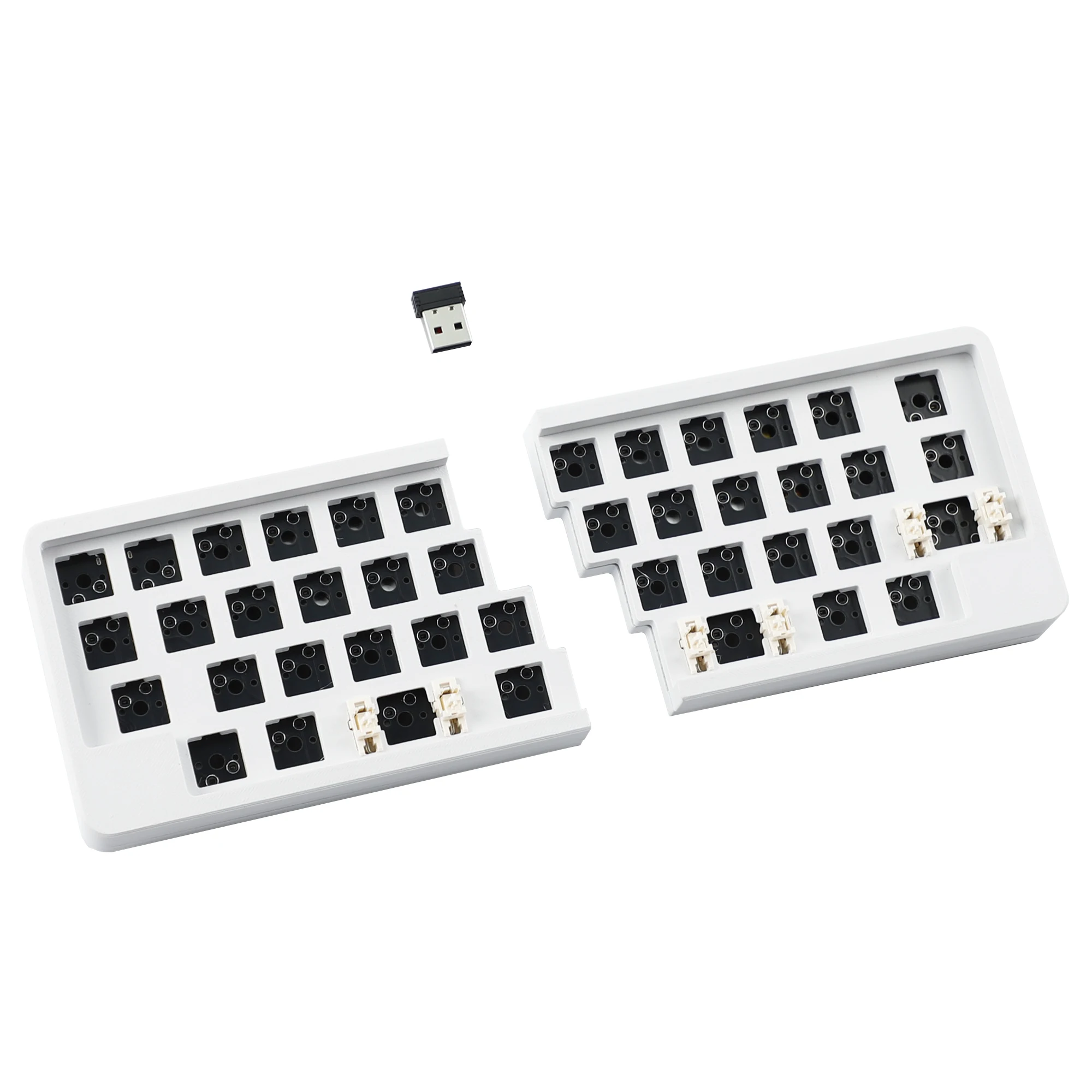 YMDK 40% 2.4GHz Wireless Split Keyboard Ergonomic Custom DIY Programmable Hot Swappable Support VIAL