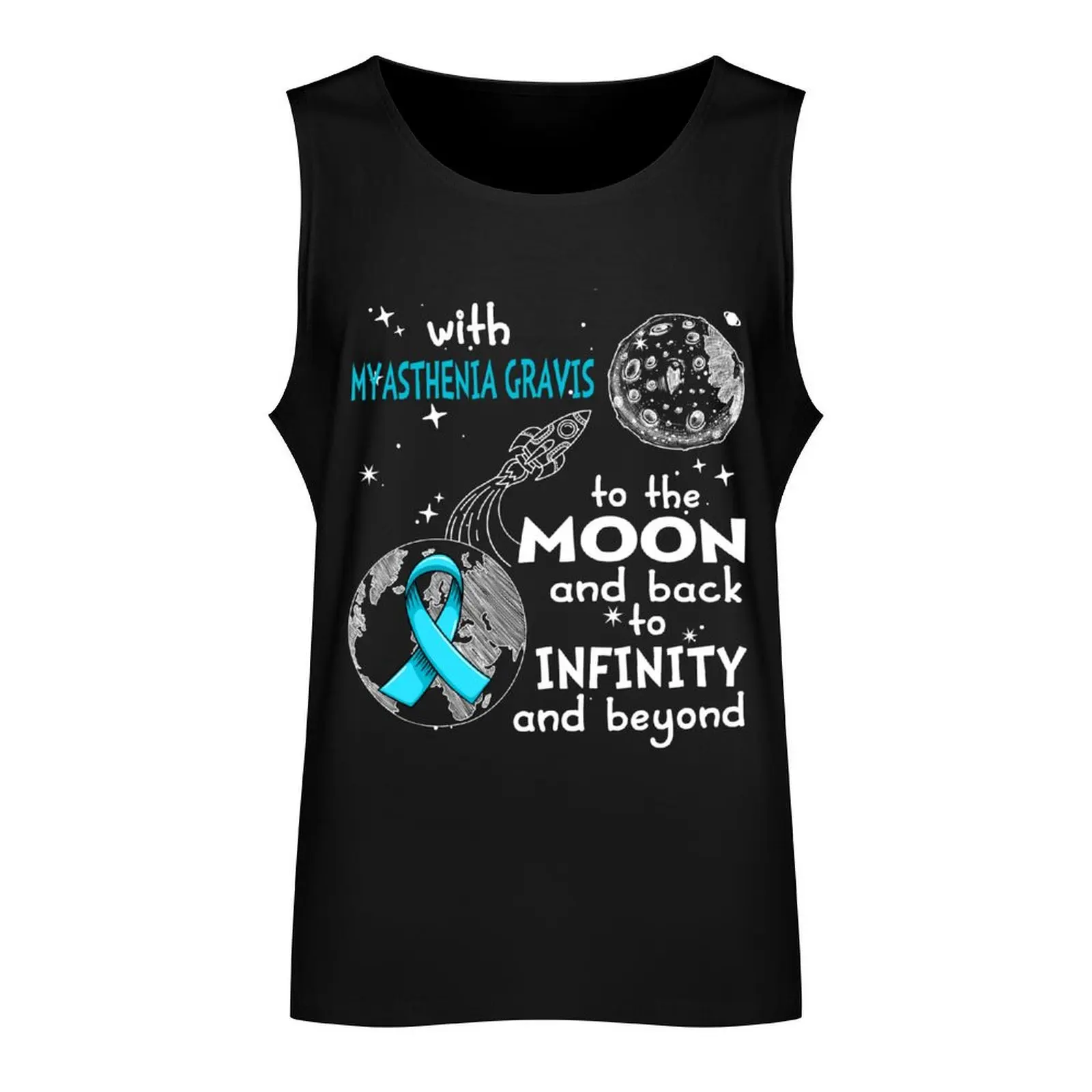 I Love Someone With Myasthenia Gravis To The Moon And Back Tank Top sleeveless tshirts for men t shirts Gym wear