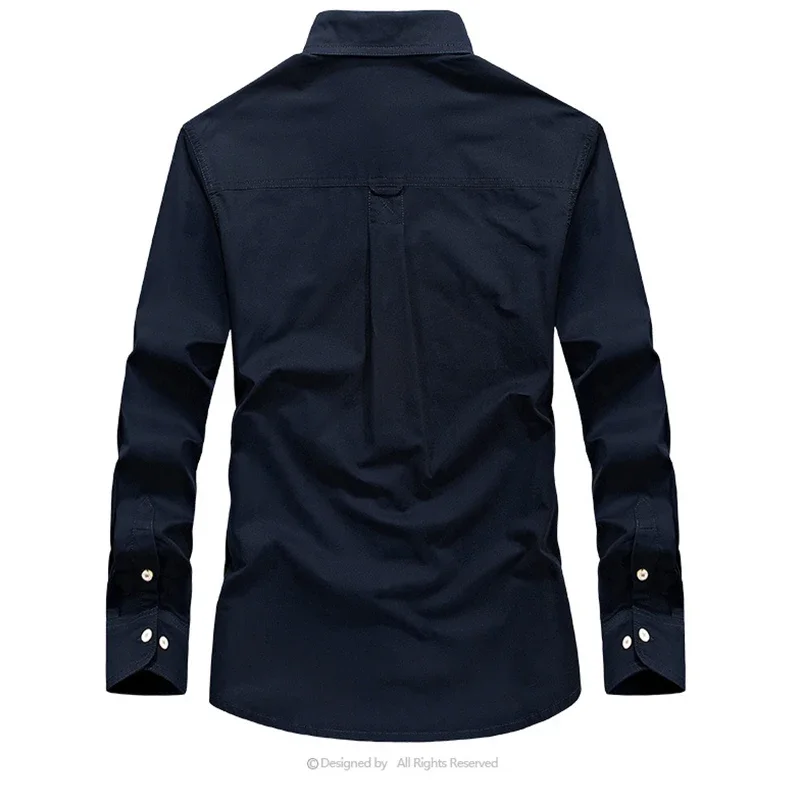 Fashion Trend New Versatile Long Sleeve Shirt Men's Autumn Large Loose Shirt Solid Color Casual Top