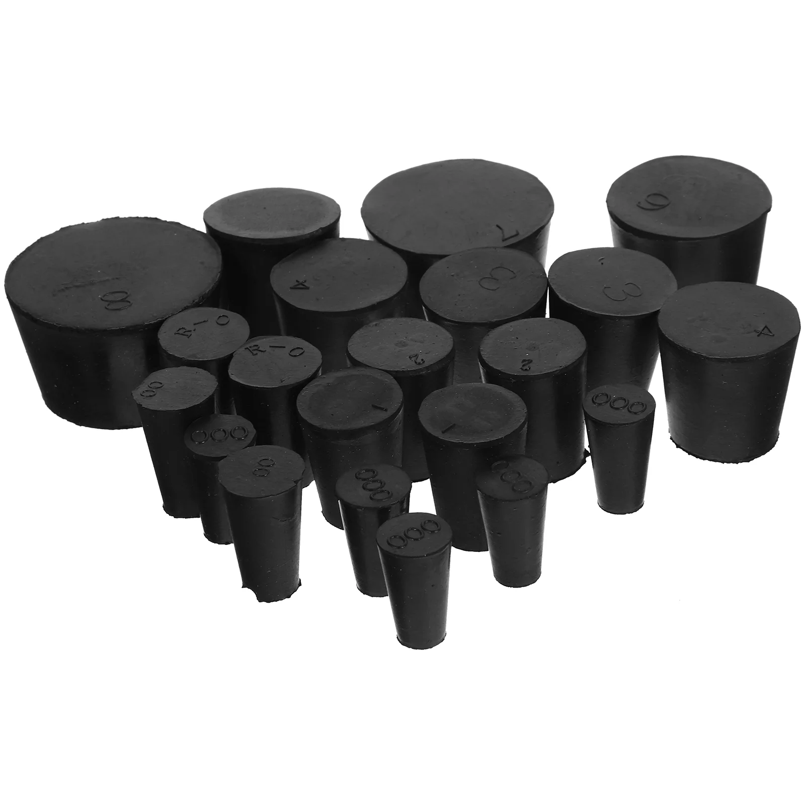 21 Pcs Vial Solid Rubber Stopper Test Tubes Garbage Disposal Dishwasher Plug Cap Flasks