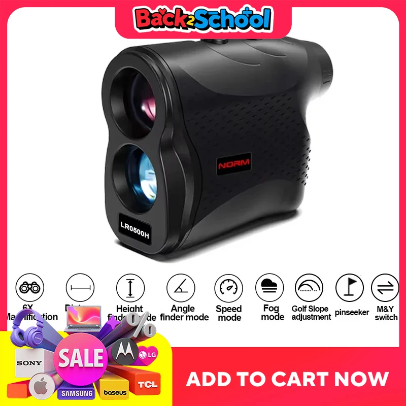 

NORM Laser Rangefinder, Distance Meter, Angle and Height, Speed Measurement, 5-500m, Outdoor Use, Building Surveying
