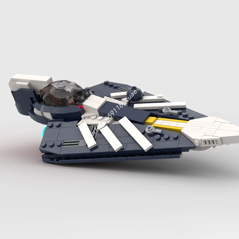 

348 шт. MOC Plo Koon Delta 7 Jed Starfighter, масштаб минифигурки, звезда, битва, строительные блоки, образовательные практические способности