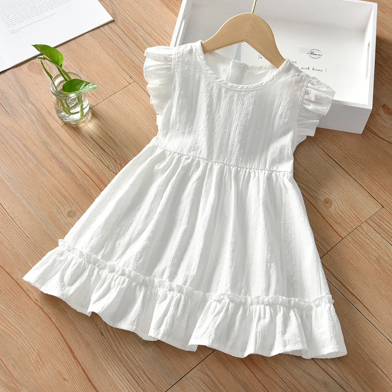 

Summer Baby Girls Dress Baby Girls Princess Dress Casual Fashion Clothes Kids Party Dresses Cotton Flying Sleeve Hollowed Out