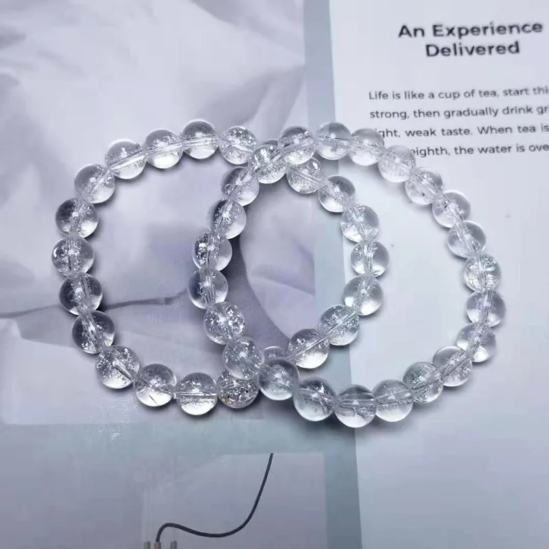 Natural Cracked Cystal Single Circle Himalayan Bracelet