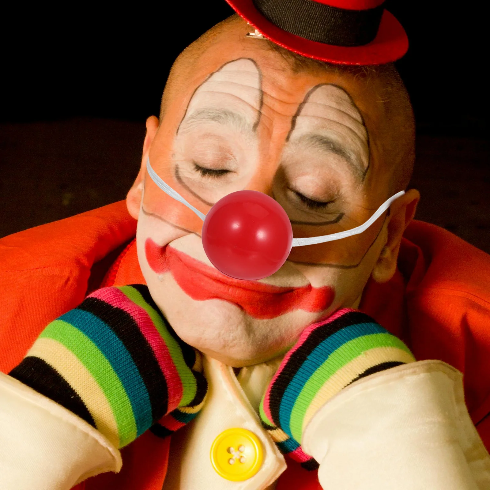 14 Stück rote leuchtende Clown-Nase, leuchtende Requisite, Halloween-Karneval, Partyzubehör, lustiges Dress-Up-Zubehör, rote Zirkus-Clown-Nase