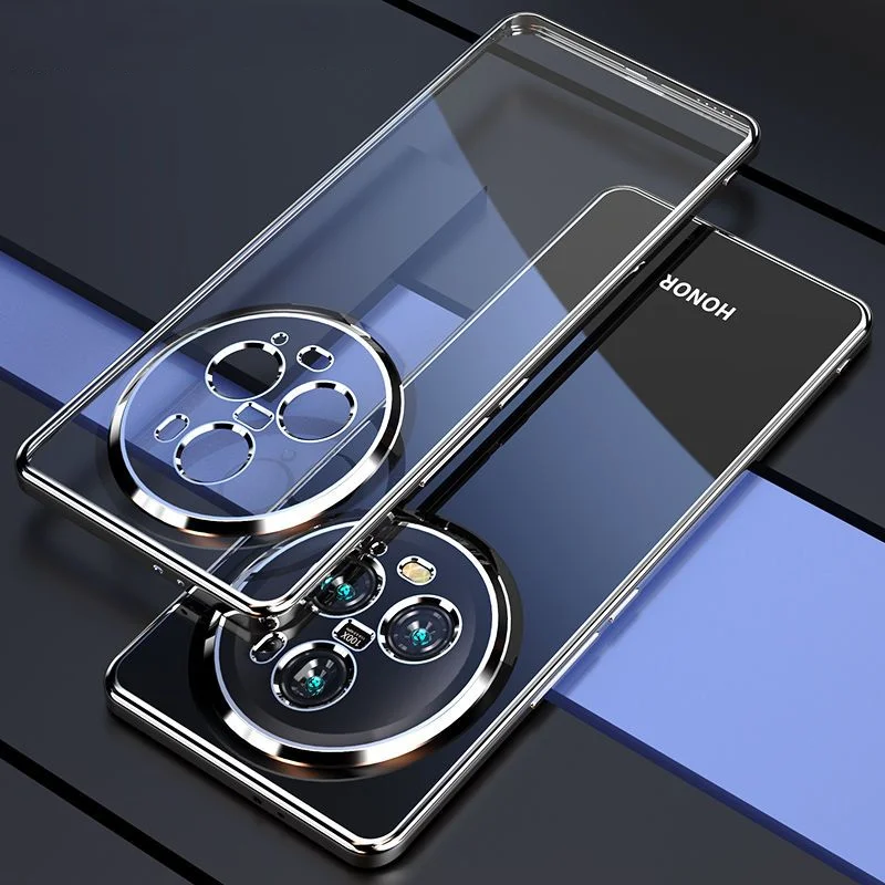 Transparent Plating Shockproof Case For Honor Magic 6 Pro 6 Lite Lens Protective Soft Cover Bumper For Honor Magic 7 Lite 5 Pro
