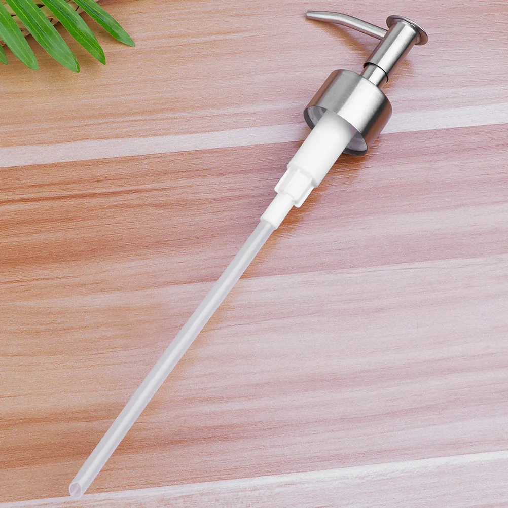 2Pcs Stainless Steel Lotion Soap Pump Head Replacement Universal Fit for Glass Plastic Bottles 304 Rustproof