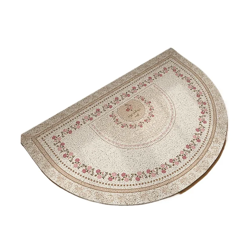 

*American retro semi-circular floor mat, advanced sense entry door mat, silk ring foot mat, rubbing soil and dust removal