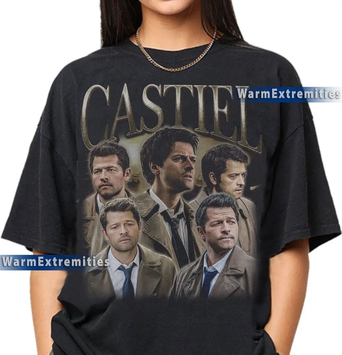 CASTIEL Vintage Shirt Castiel Homage Tshirt Castiel Fan Tees Castiel Retro 90s Sweater Castiel Merch Gift(1)