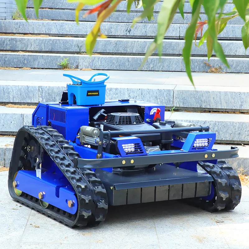 Customized Industrial Remote Control Lawn Mower - Simple Design 4-Stroke Automatic Small Crawler Commercial Farm Tool