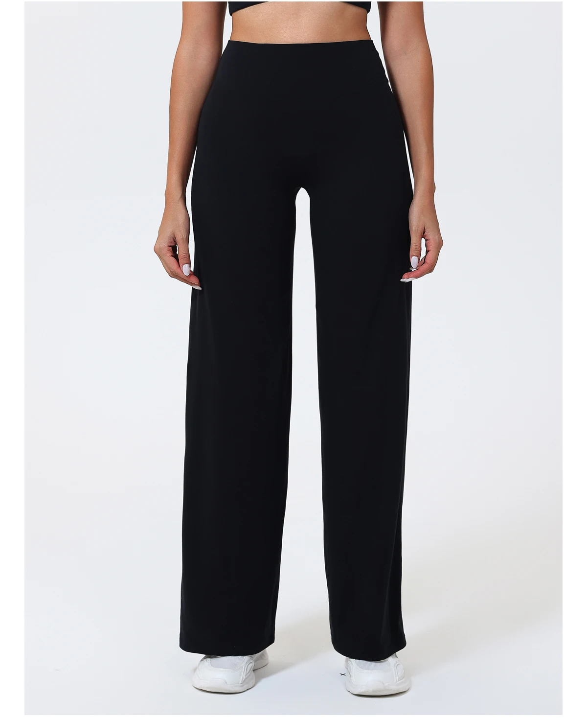 Hearuisavy Damen-Sporthose mit geradem Bein, Fitnessstudio-Bekleidung, nacktes Gefühl, Kompression, weites Bein, Yoga-Leggings, Pilates, Fitness-Strumpfhose – Detail 27