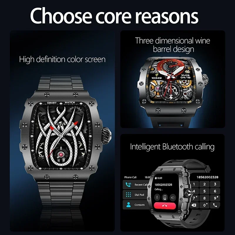 New Trend Smart Watch 1.76 inch AMOLED 3D Dynamic Dial IP67 Waterproof Bluetooth Call NFC Voice Assistant Men Sports Smartwatch view 5