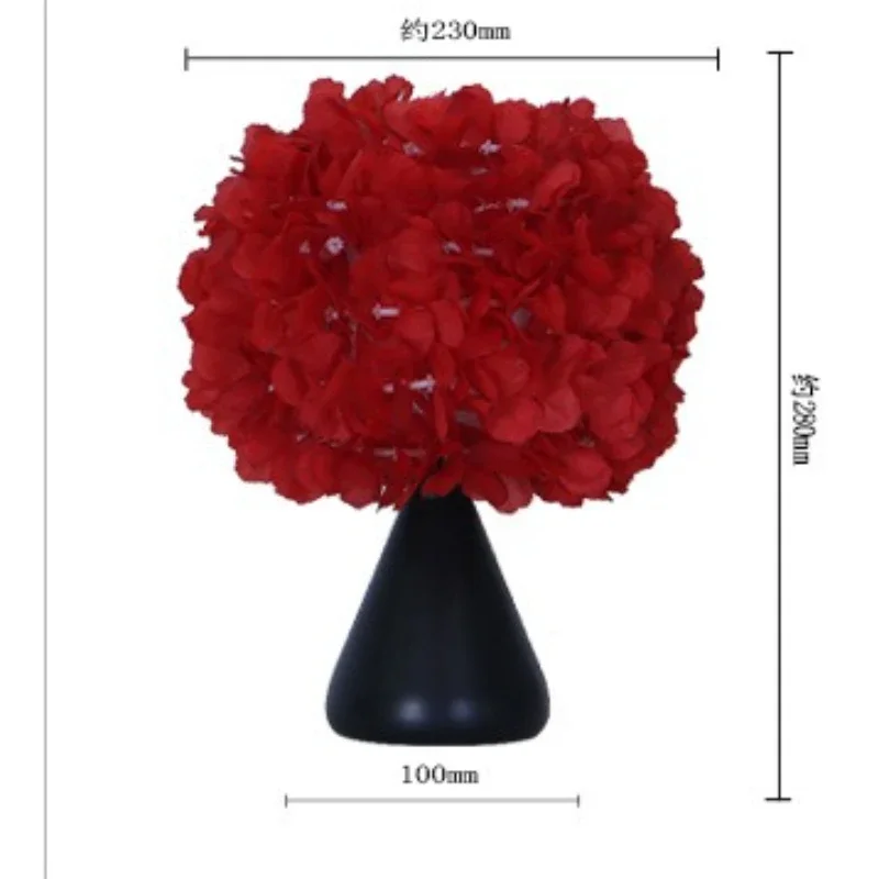 Simulation Flower Table Lamp Romantic Bedroom Ornament Lamp Valentine's Day Gift Wedding Decoration