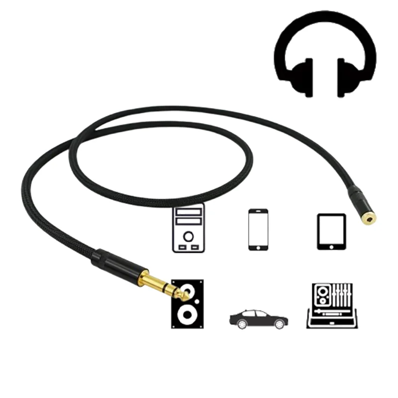 

Canare L-4E6S Star-Quad Shielded Extension: 3.5mm TRS Male to 6.35mm TRS Female Stereo Interconnect​