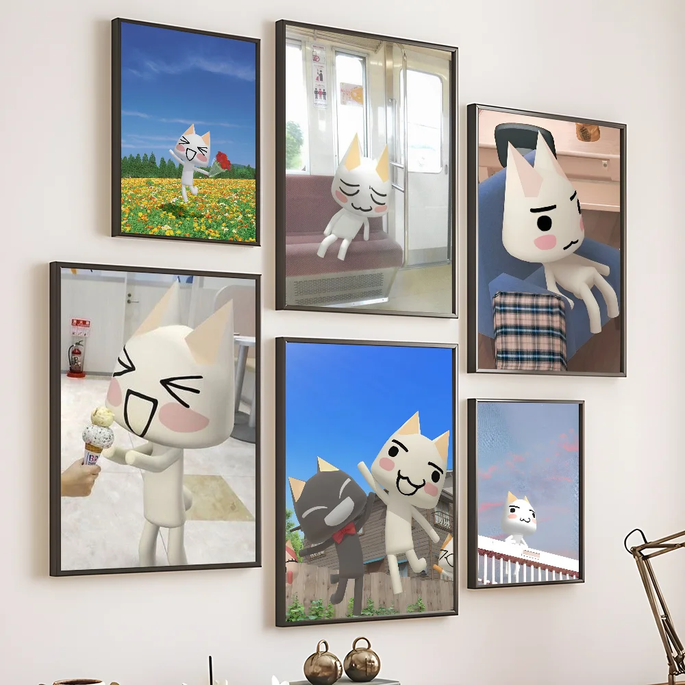 1pc Inoue Toro Cute Cat Anime Fashionable Simple Poster Prints Perfect Design Nordic Modern Home Decor Gift