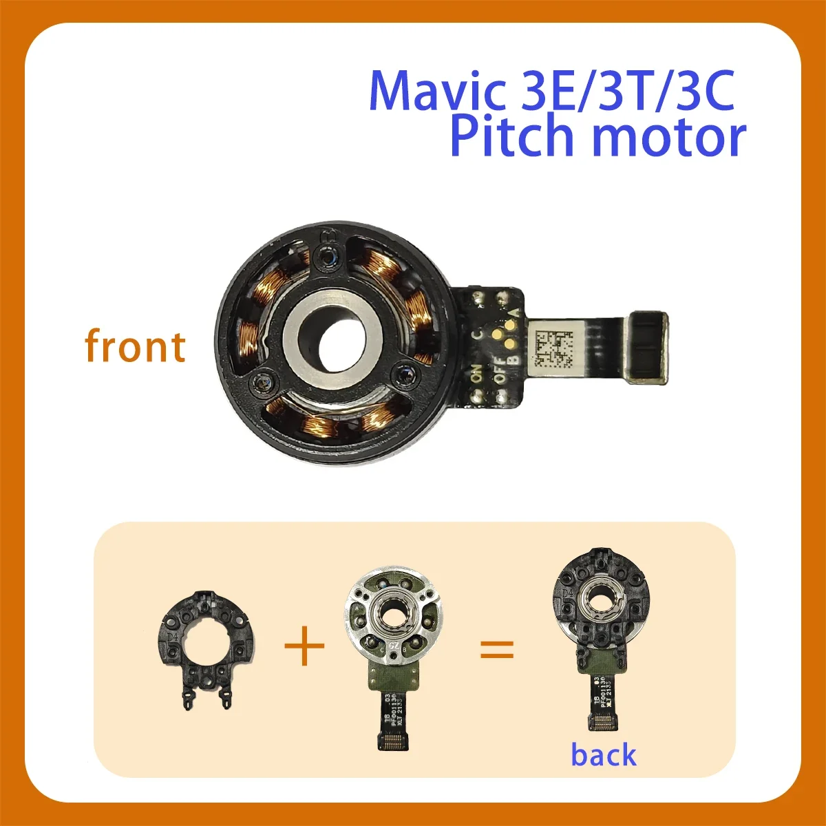 محرك انحراف للتصوير الحراري المتقدم من صناعة Mavic 3t 3e 3c، محرك yaw، غير متوافق مع Mavic 3، مناسب لسير الصناعة